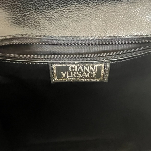 VERSACE Pebbled Leather Shoulder Bag - Picture 6 of 7